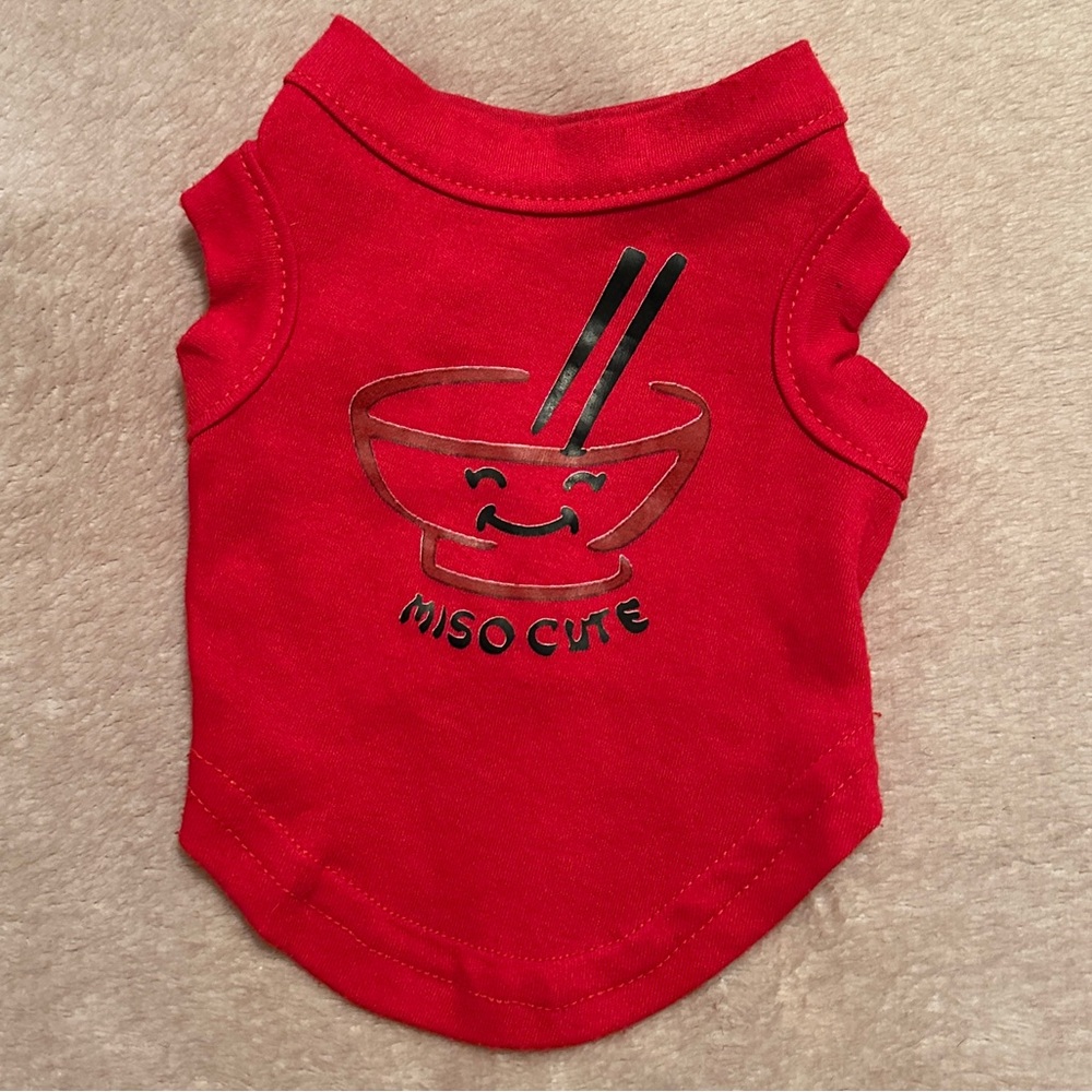 🦴Pet🦴 Dog Miso Cute Red Tee Size XS